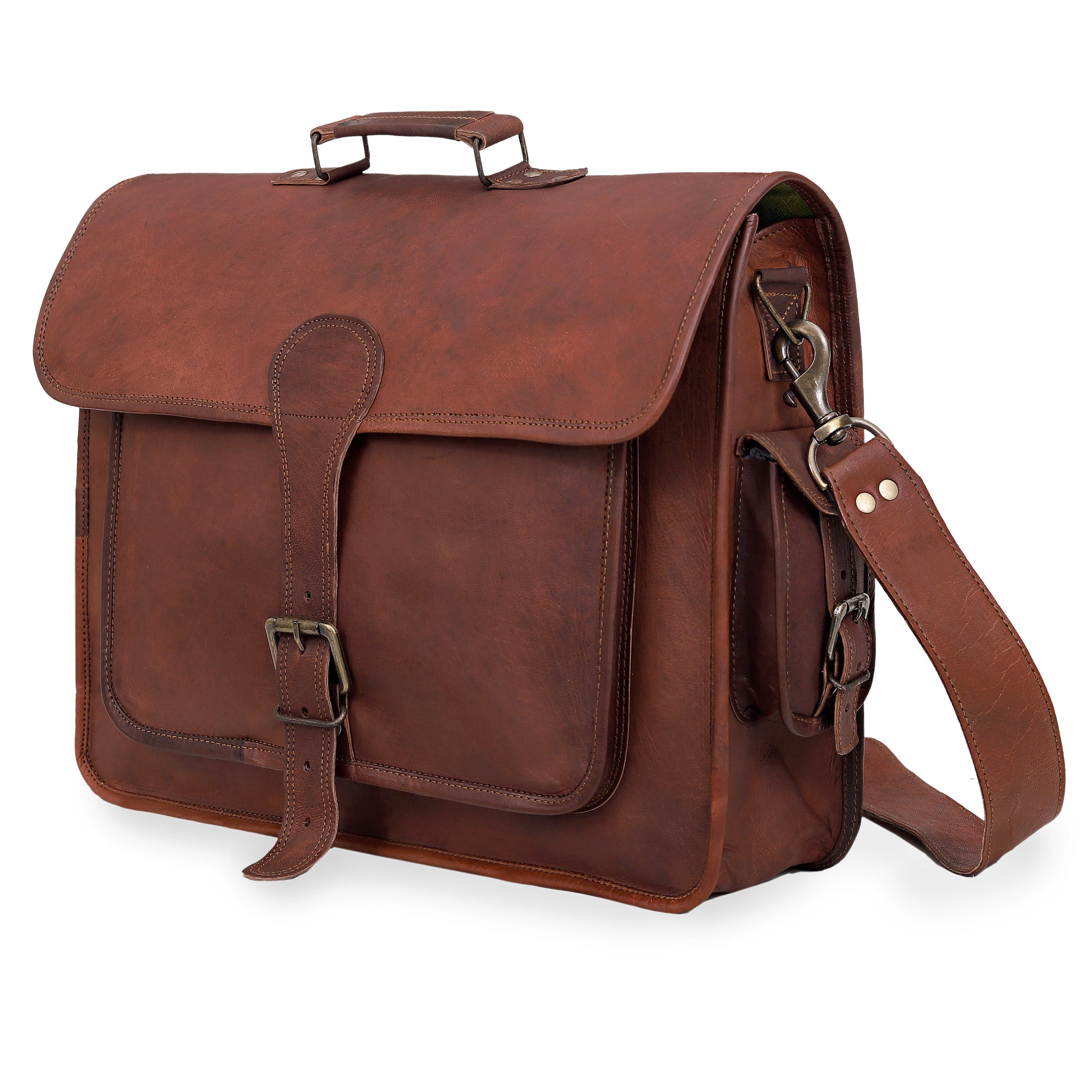 Men's Leather Messenger Bag | Everyday Carry – Denver Leather Craft