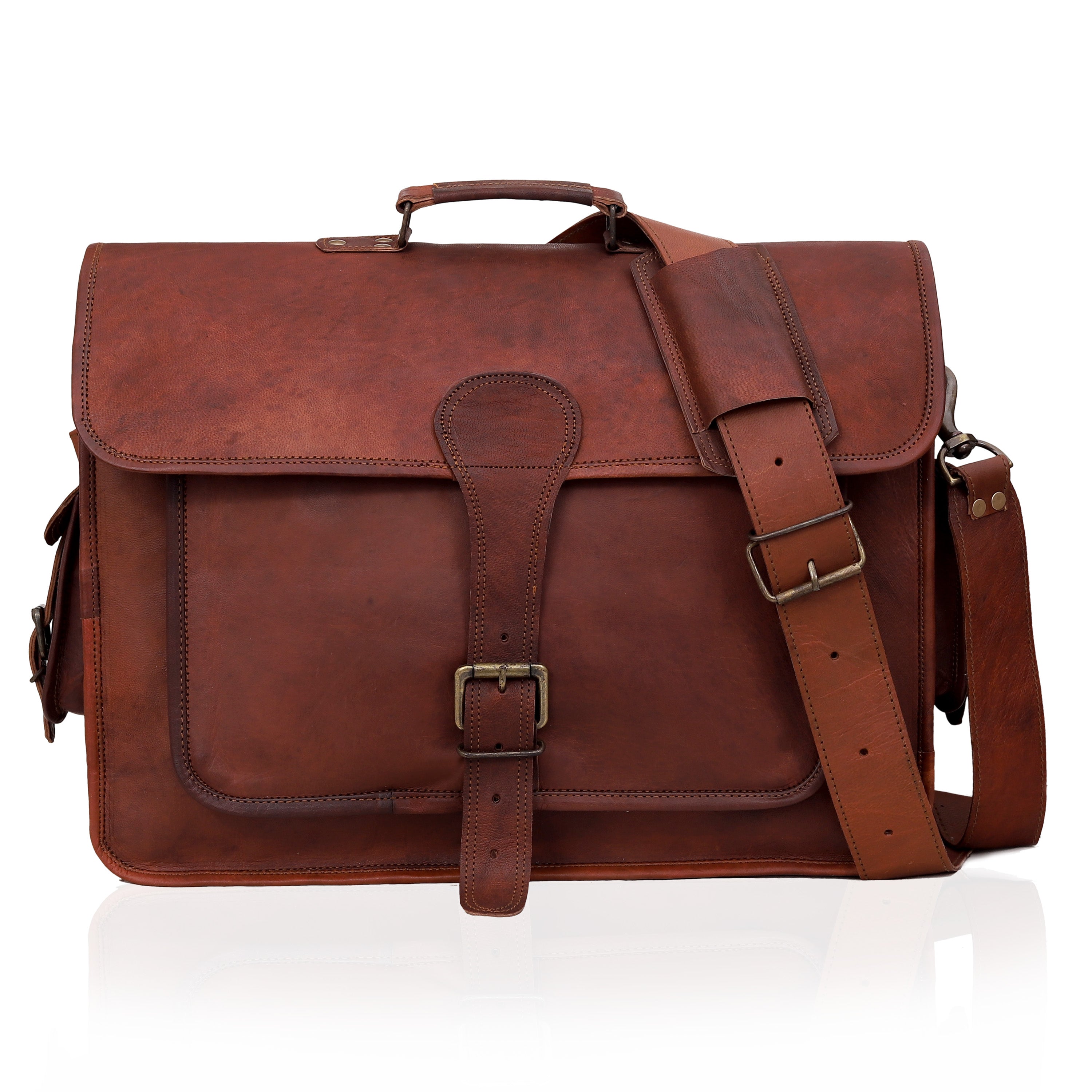Men's Leather Messenger Bag | Everyday Carry – Denver Leather Craft