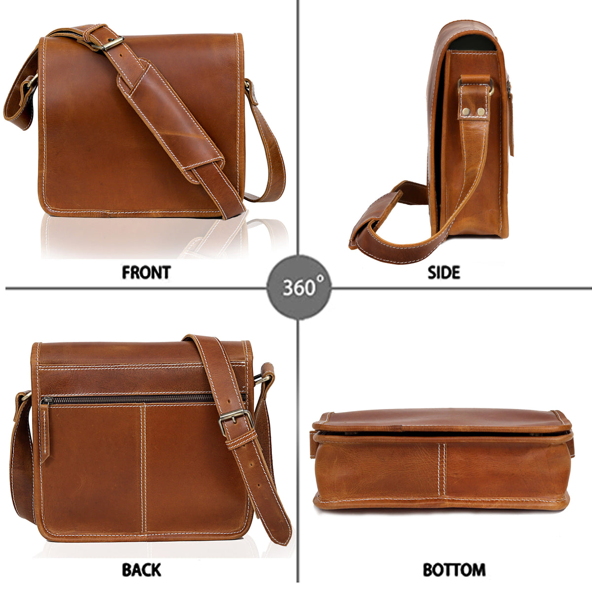 GEORGIA LEATHER CROSSBODY SATCHEL BAG