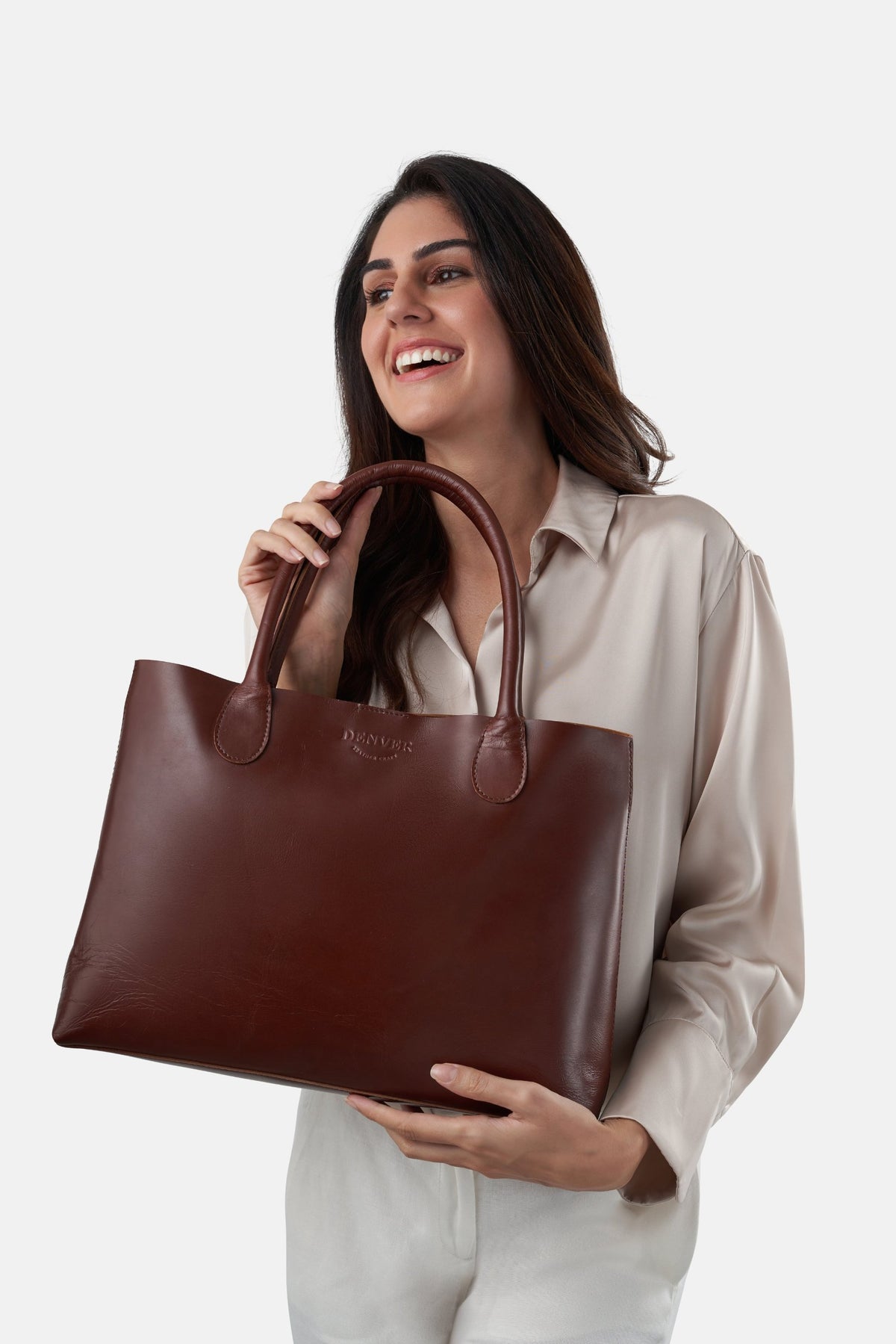 Brown Leather Hand Bag - denverleathercraft