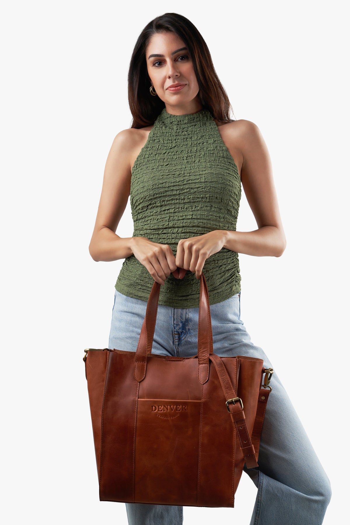 Rich Mahogany Shoulder Tote Bag