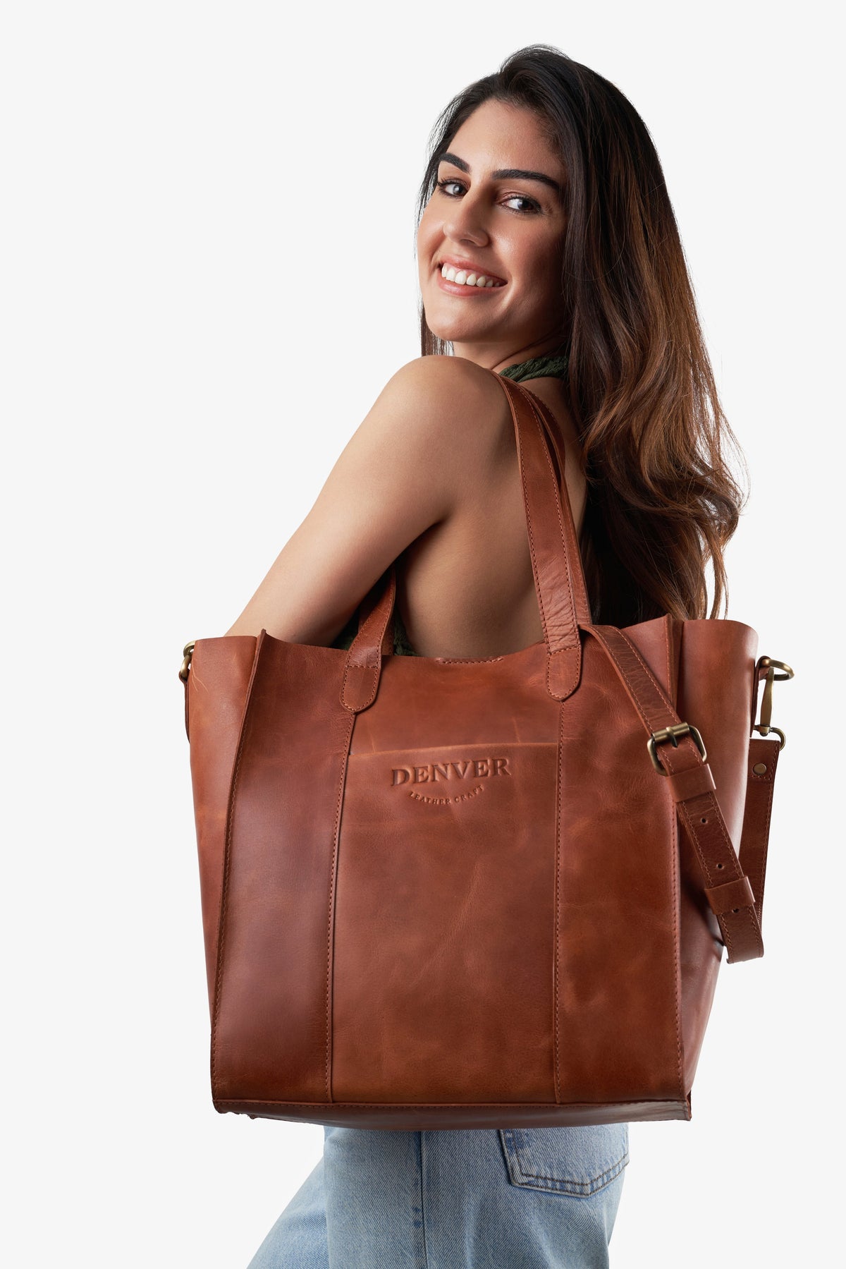 Rich Mahogany Shoulder Tote Bag