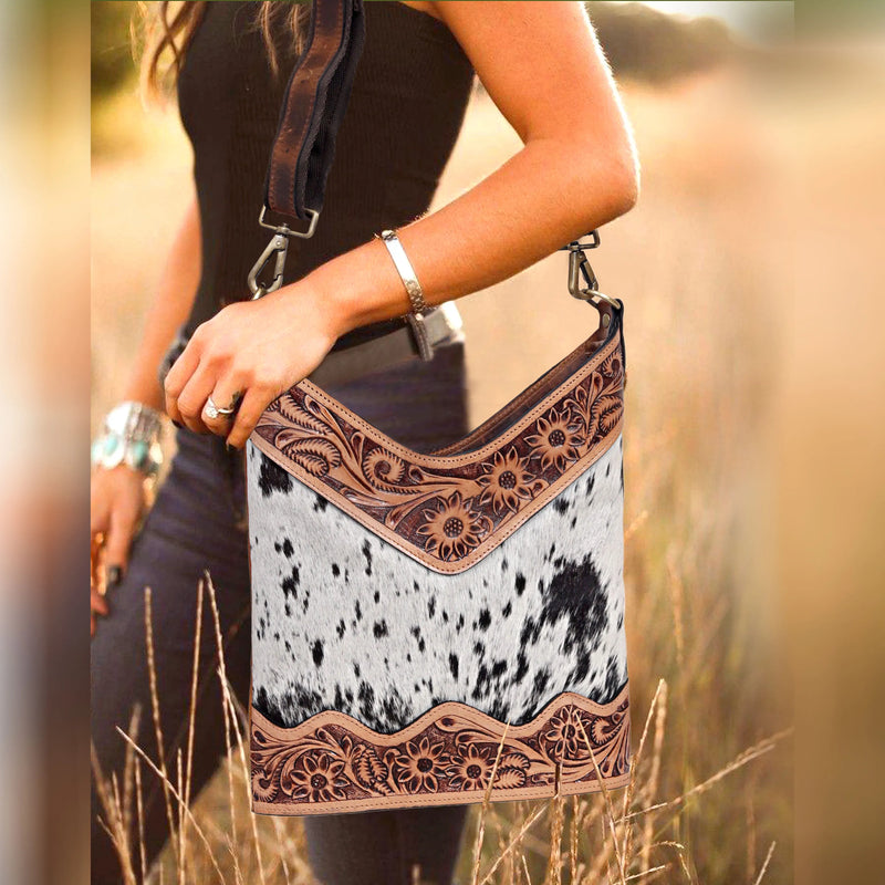 TOOLED LEATHER CROSSBODY BAG - denverleathercraft
