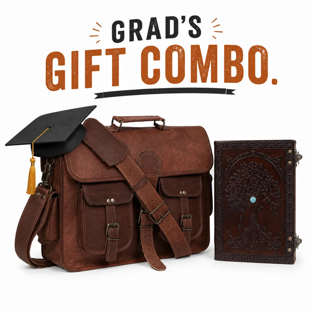 GRAD's COMBO: MADDISON LEATHER MESSENGER LAPTOP BAG - denverleathercraft