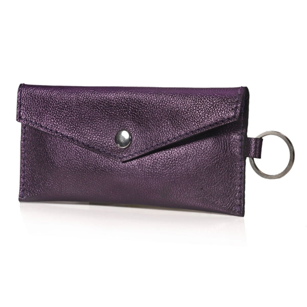 LUXE LEATHER COIN PURSE - BERRY PURPLE