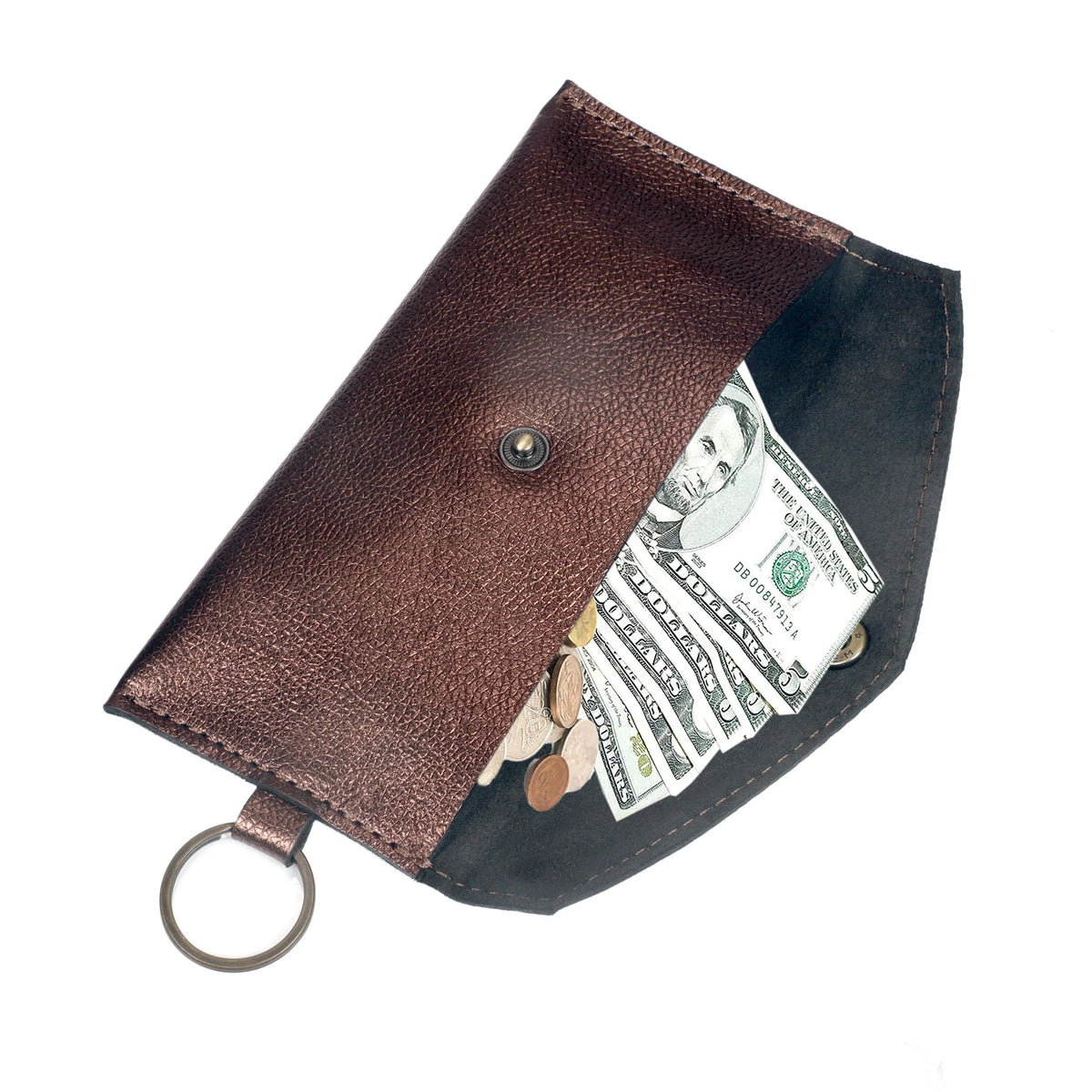 LEATHER COIN PURSE - FOREST GREEN