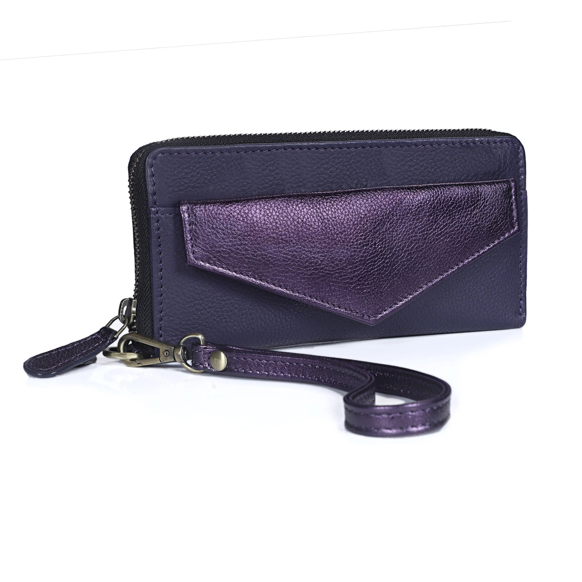 LUXE LEATHER WALLET - BERRY PURPLE