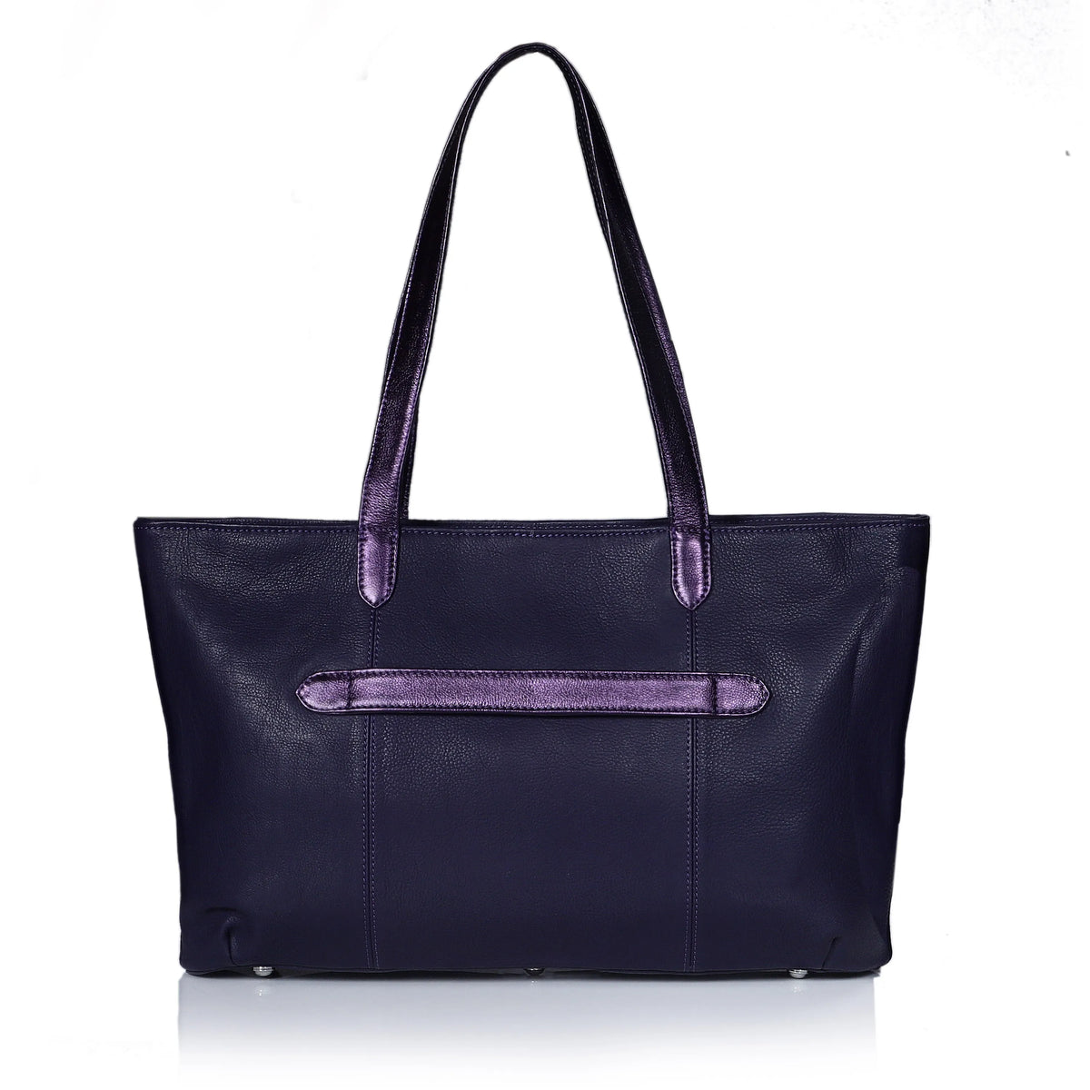 RICHIE RICH LARGE LEATHER TOTE BAG - BERRY PURPLE