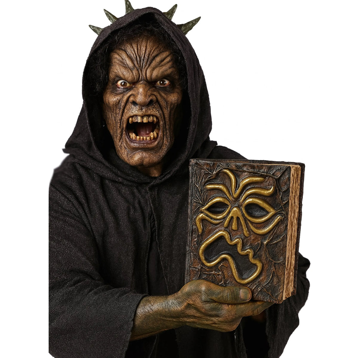 Spooky Leather Spellbook – The Cursed Face Edition