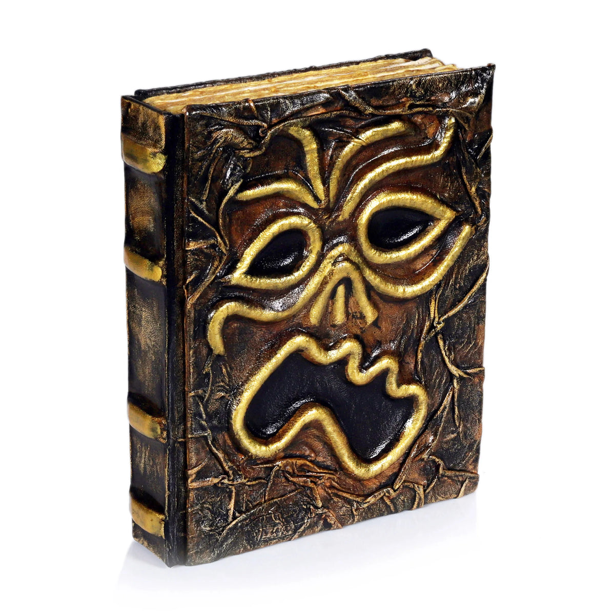 Spooky Leather Spellbook – The Cursed Face Edition