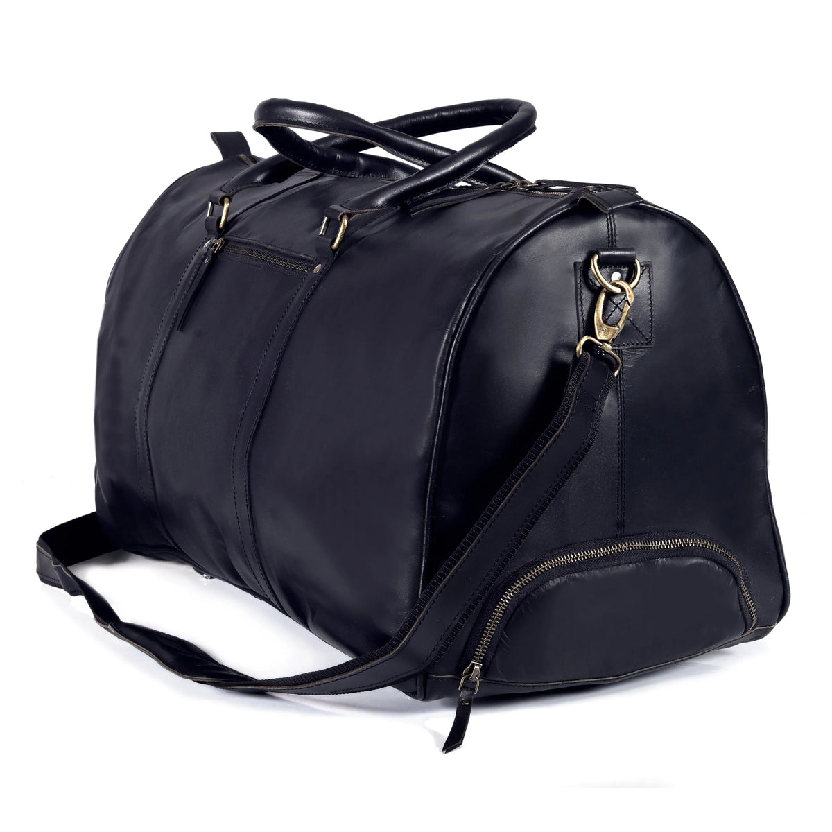 Premium Leather Trolley Duffle Bag