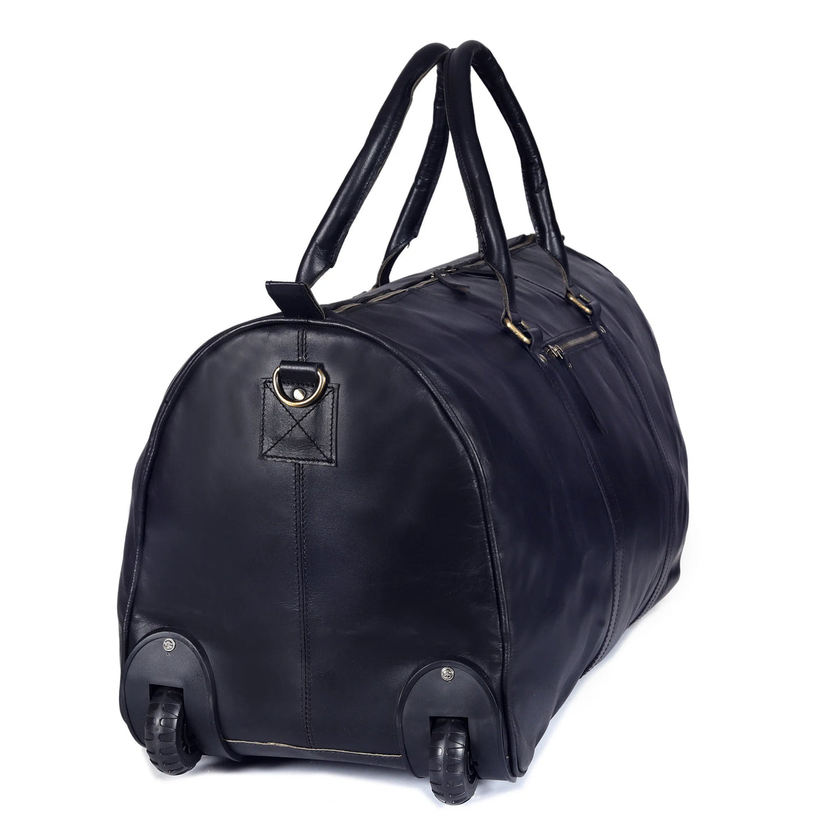 Premium Leather Trolley Duffle Bag