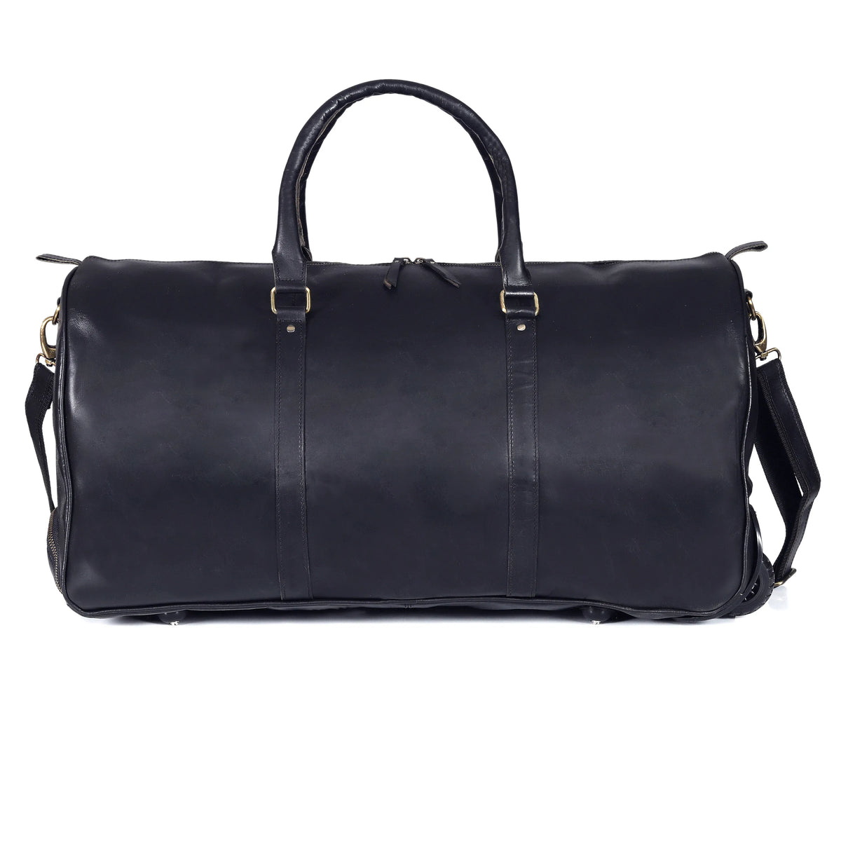 Premium Leather Trolley Duffle Bag