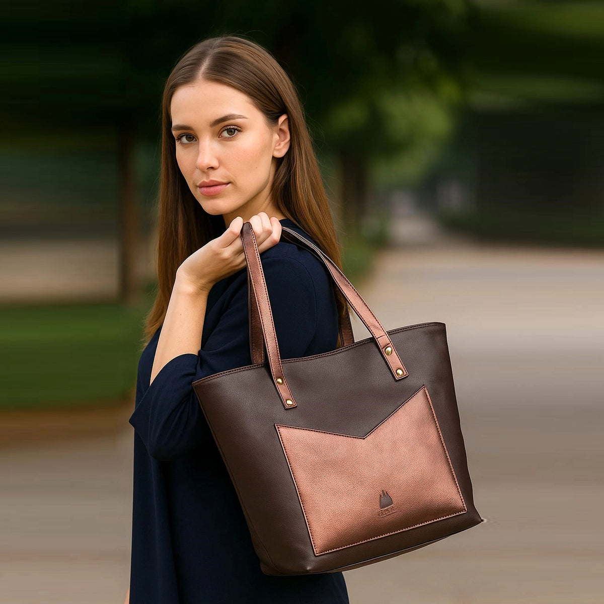 JULIET LEATHER TOTE BAG - LILAC