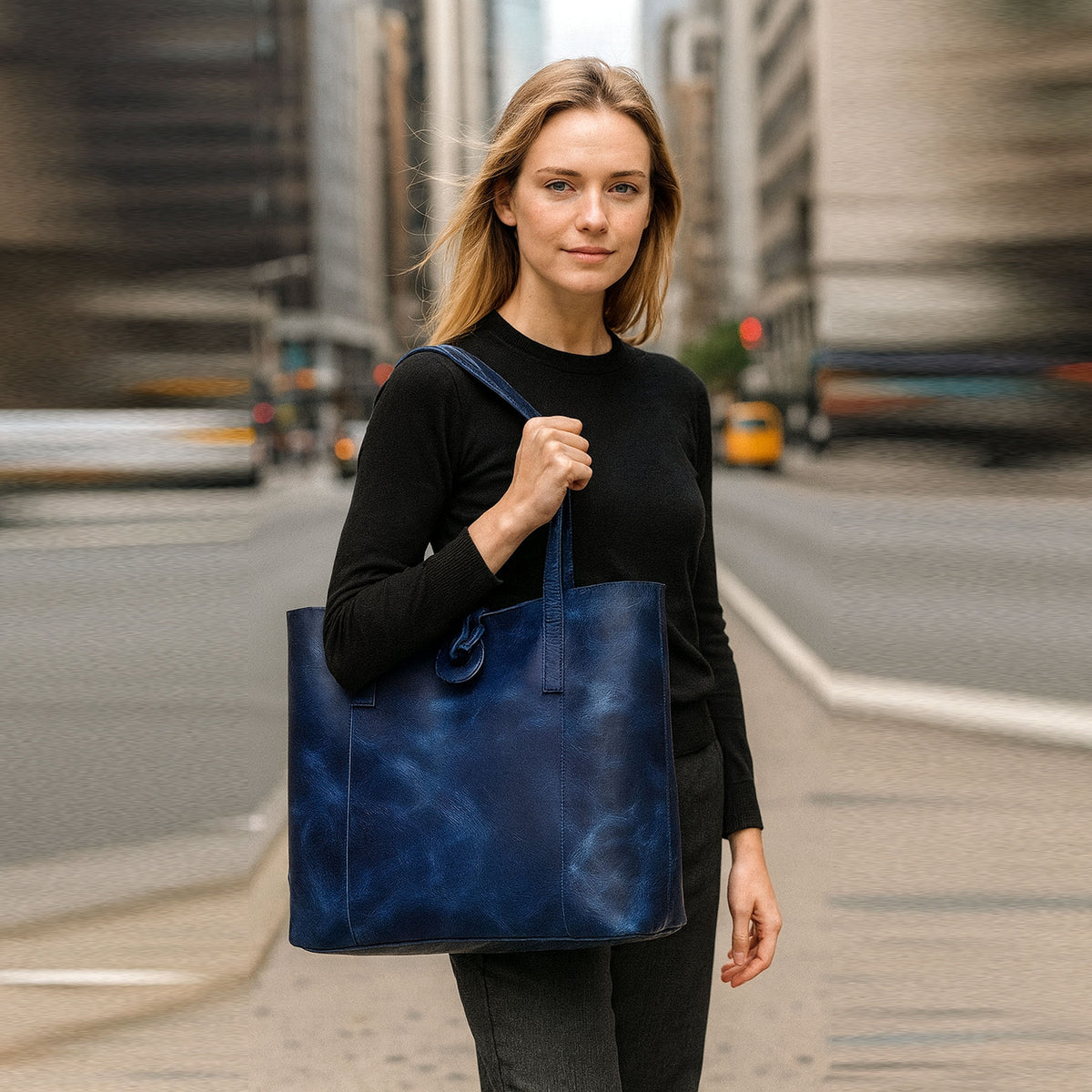 SEINNA LEATHER TOTE BAG