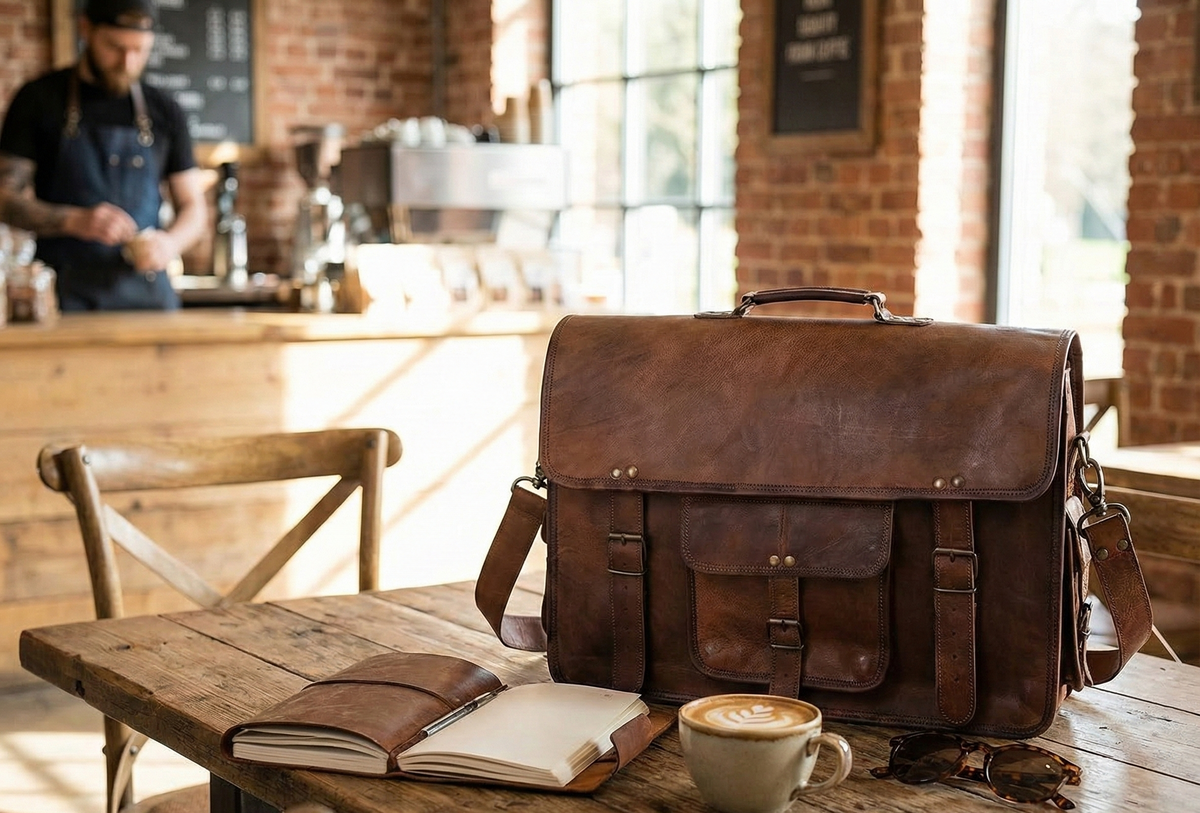 PILOT-MESSENGER-TASCHE AUS LEDER