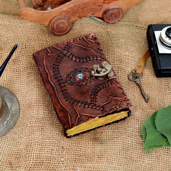 HOCUS POCUS LEATHER JOURNAL NOTEBOOK - BROWN
