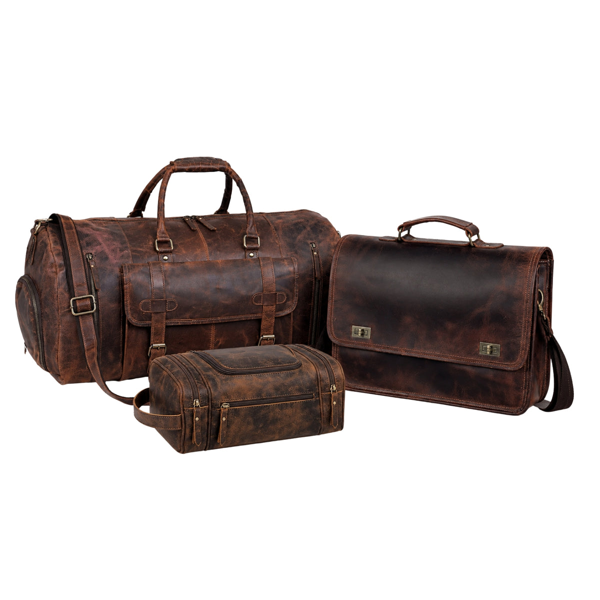 RIO Buffalo Leather Travel & Work Combo Set