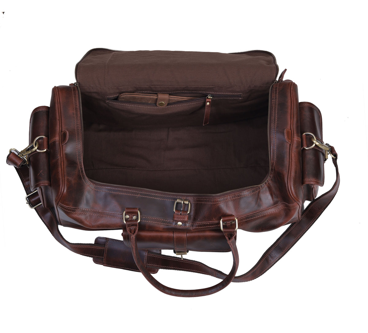 Lincoln Buffalo Leather Duffle Bag