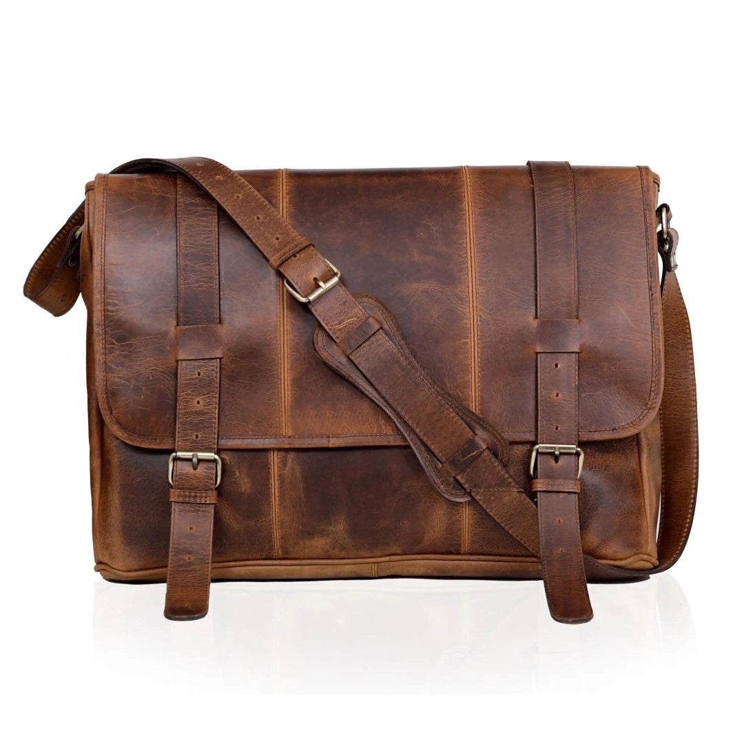 Walker Premium Leather Messenger Bag