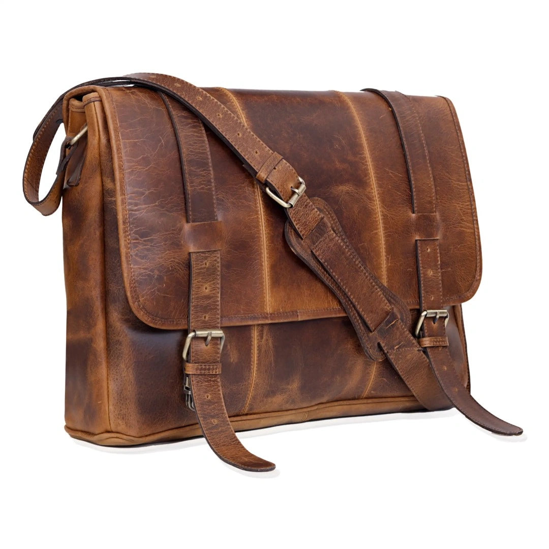 Walker Premium Leather Messenger Bag