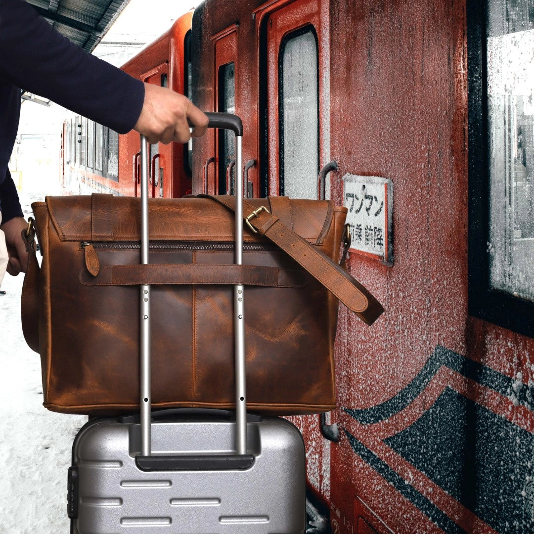 Walker Premium Leather Messenger Bag