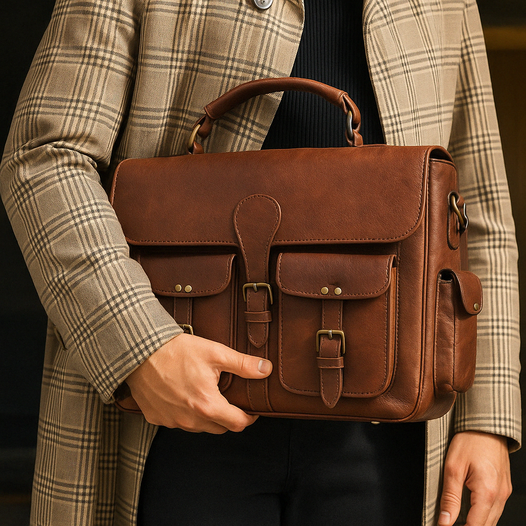 MADDISON LEATHER MESSENGER LAPTOP BAG - denverleathercraft